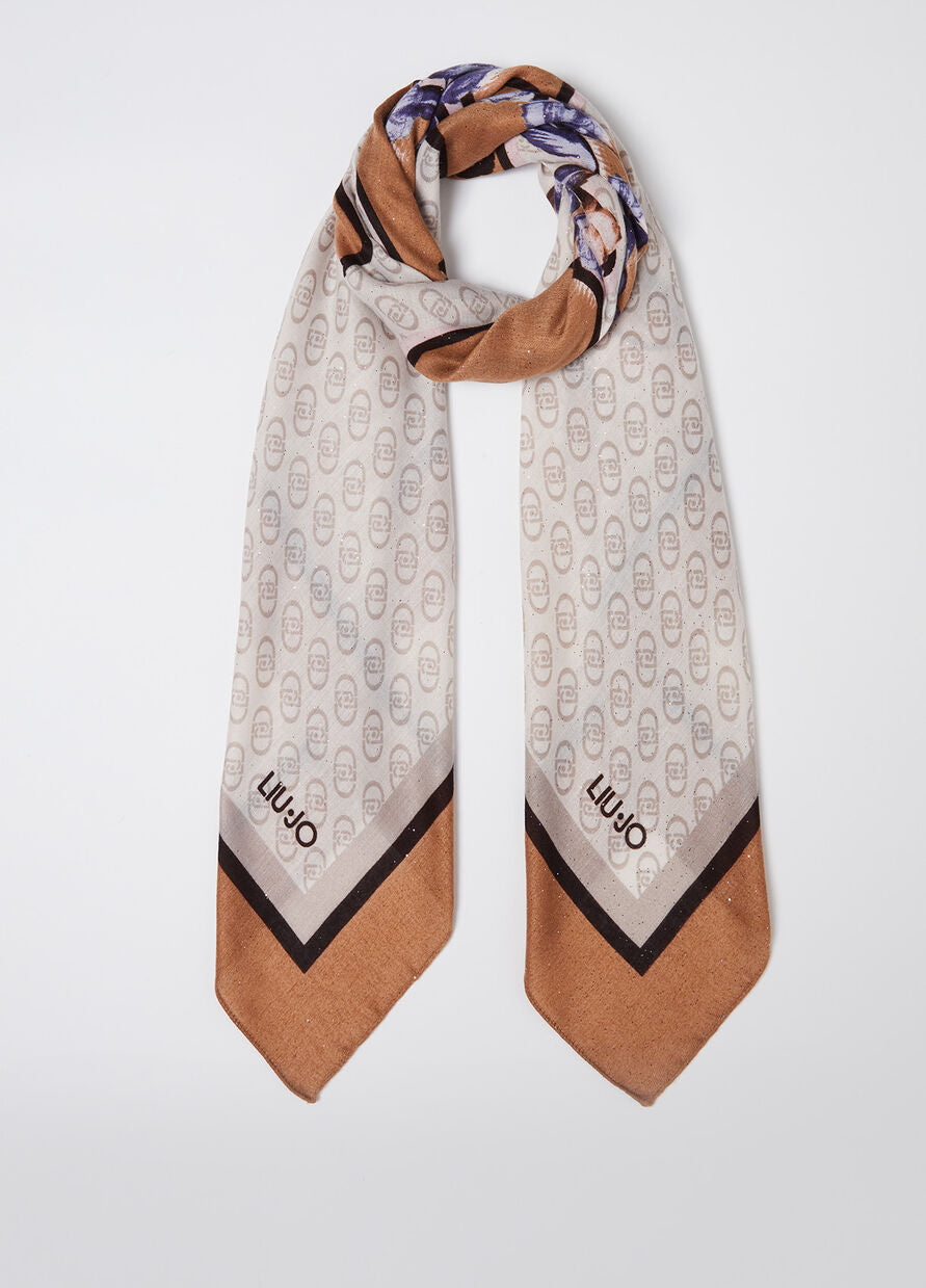 Liu Jo 2F4098T030000070T.U.
Foulard con stampa floreale e logo
