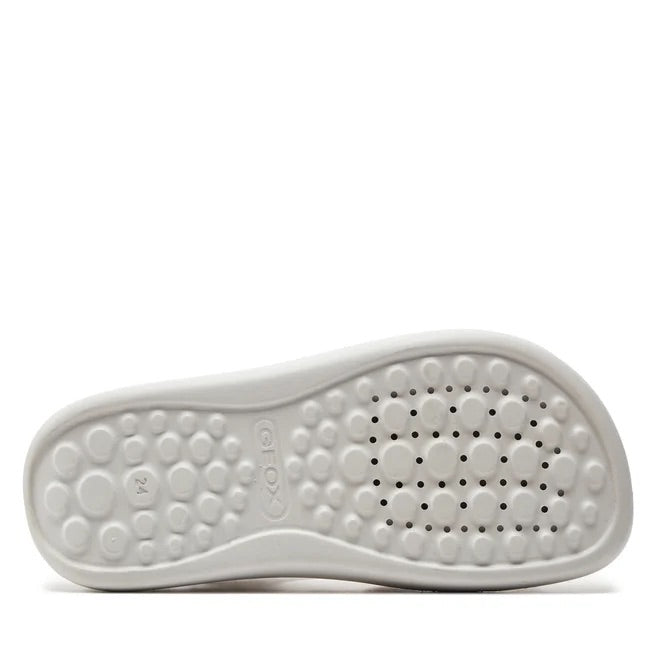 GEOX Bambina B Sandal Lig Htfloppy B-G Bk White/Gold B455TB 054AJ C0232