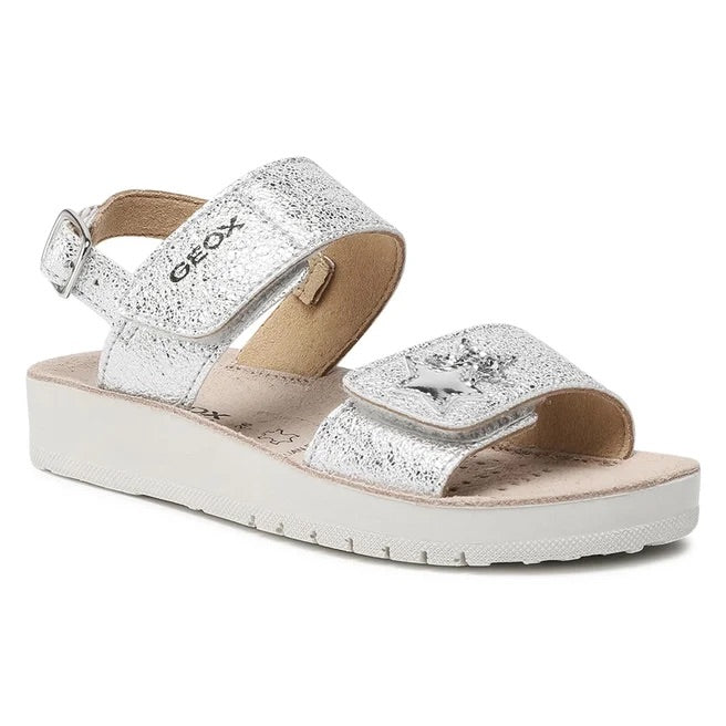 GEOX Bambina J S.Costarei G.A-Metal.Syn Silver J15EAA 000BN C1007