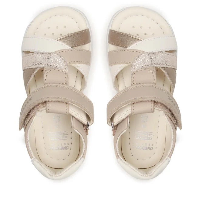 GEOX Bambina B S.Alul G.D-Nap+Pearl.Syn Beige/Platinum B021YD 085NF C0262