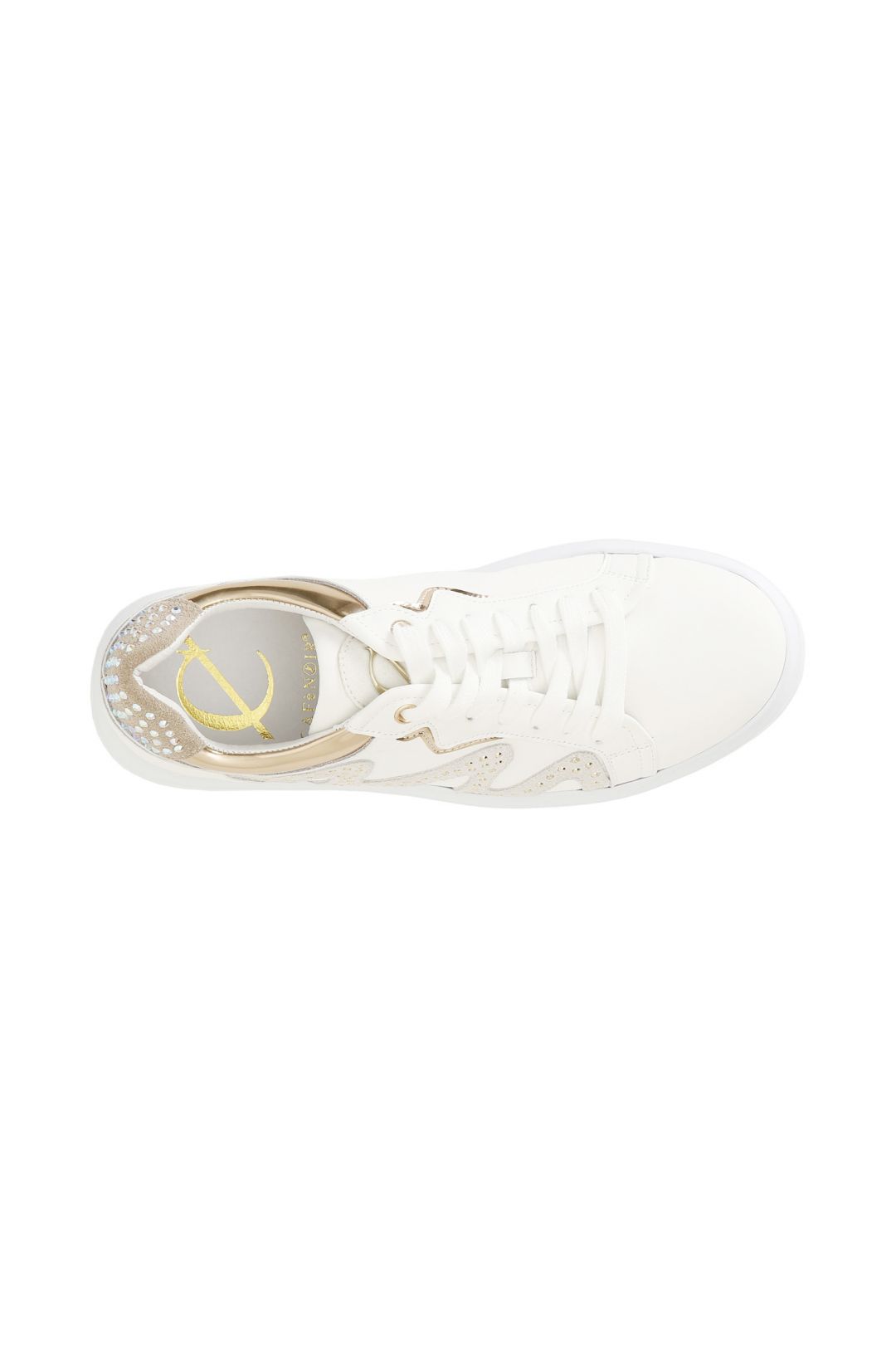 CAFèNOIR Sneakers con borchie laterale bianco/pesca. C1DE1012
