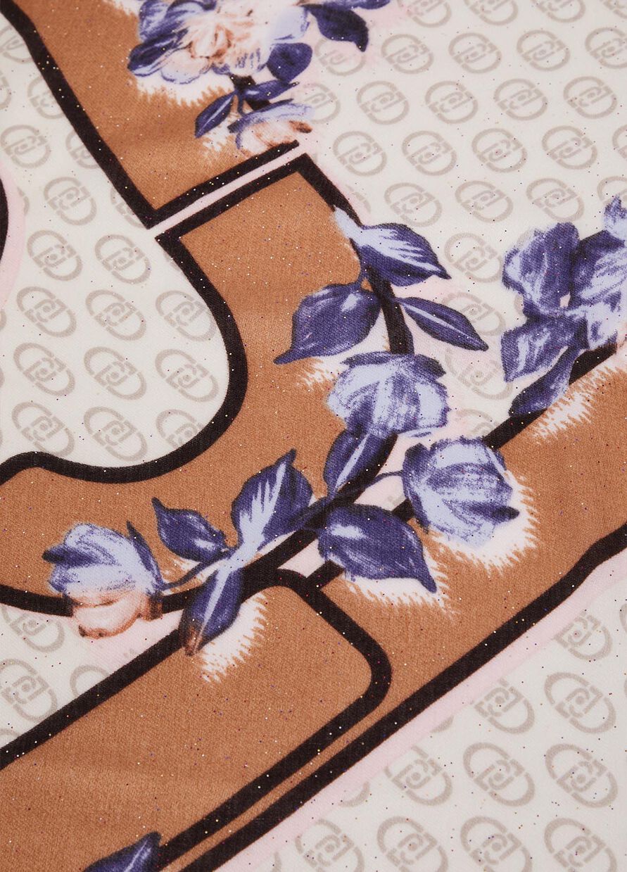 Liu Jo 2F4098T030000070T.U.
Foulard con stampa floreale e logo