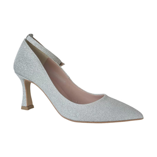 Décolleté donna con cinturino Glitter Argento. 1411