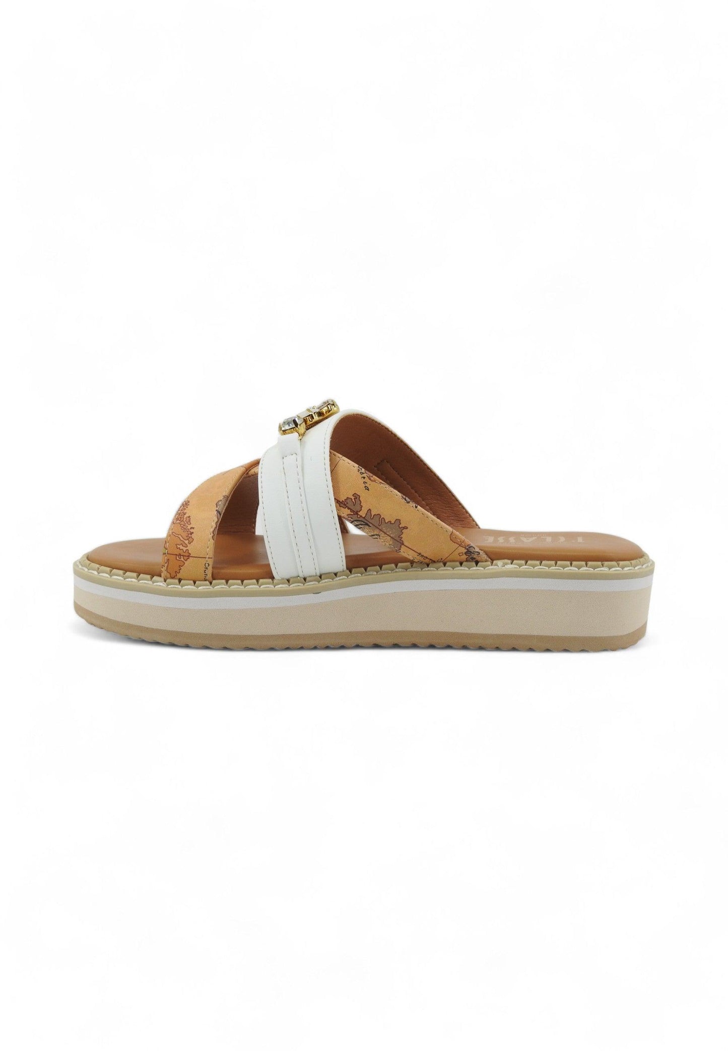 ALVIERO MARTINI 1° CLASSE Ciabatta Donna Geo Beige Bianco N1847-0371 X036