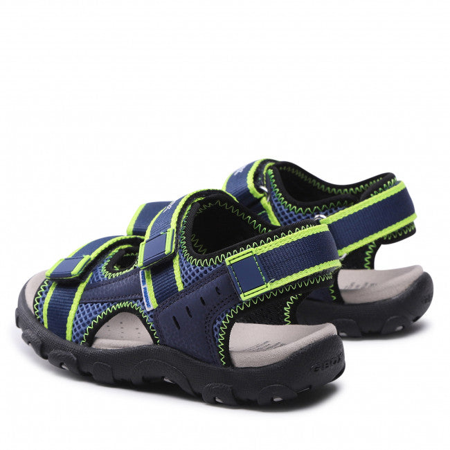 Geox J S.Strada A J1524A 014CE C4052 S Dk Blue/Lime