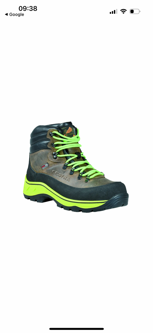Cofra tex waterproof universal. Sonneck lime.Anti-torsion system. Waterpro-tech. Uomo scarpa trekking outdoor,caccia,soft air,pesca. (690g) (h 157mm) 18160-002