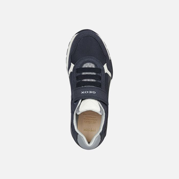 GEOX Bambino J ALFIER B.A- GBK SUE+MESH NAVY/GREY NRF:404. J046NA 0AU14 C0661