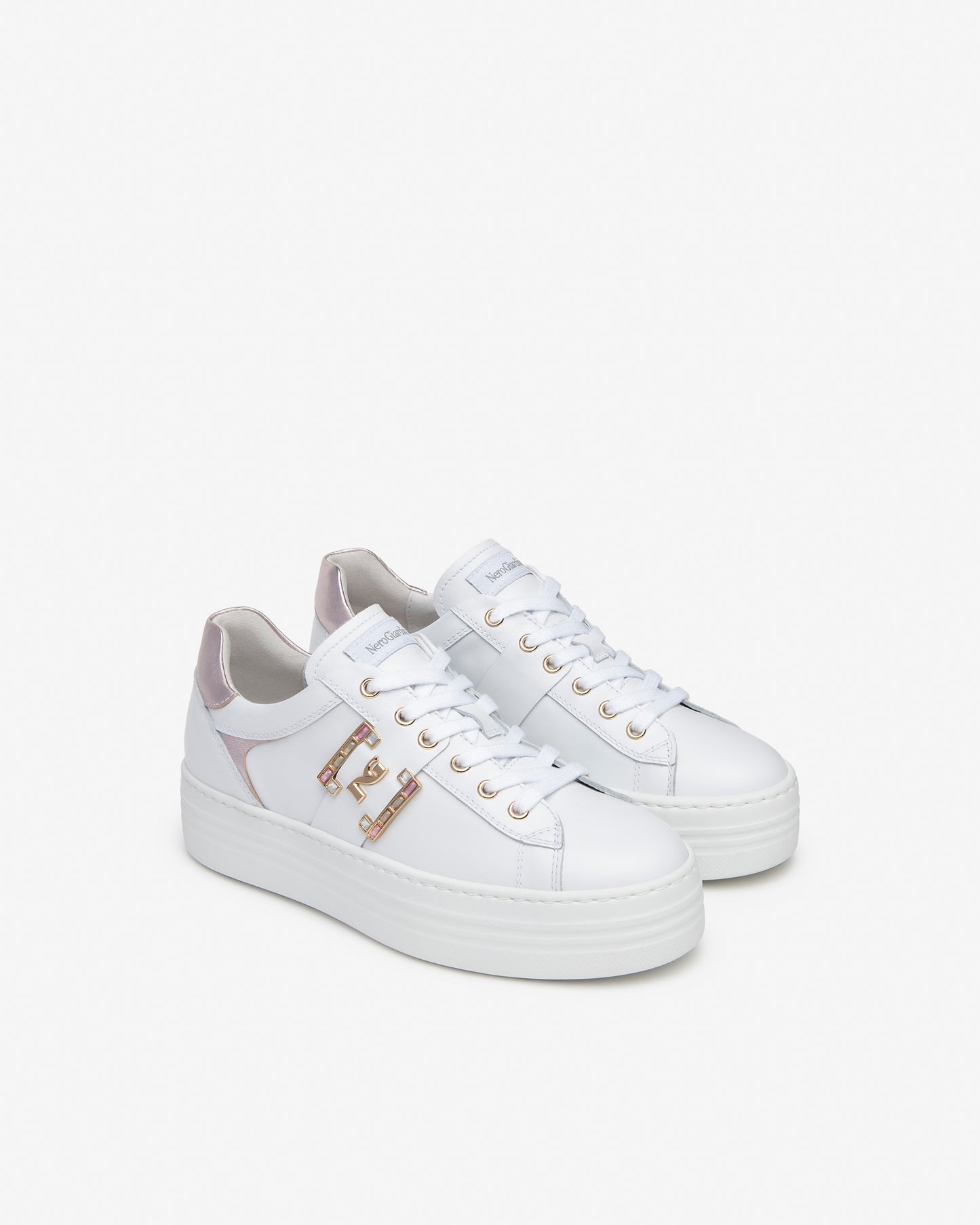 NeroGiardini Sneakers donna in pelle. Colore Bianco. Art. E409967D