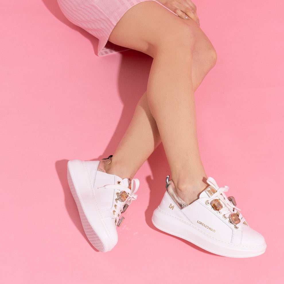 LORENZO-MARI Sneaker Asia Bianco/Platino
