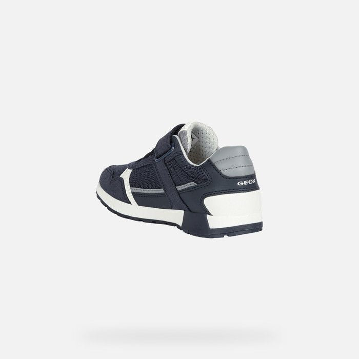 GEOX Bambino J ALFIER B.A- GBK SUE+MESH NAVY/GREY NRF:404. J046NA 0AU14 C0661