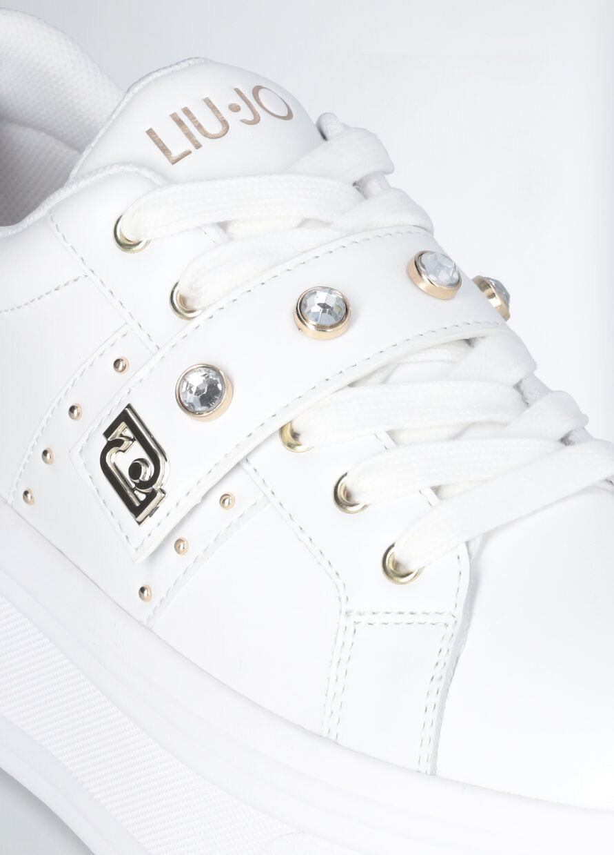 Liu Jo Selma 05- Sneaker Donna Calf Leather Bianca 01111 BA4023 P0102