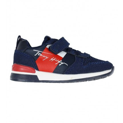 TOMMY HILFIGER Bambino VELCRO SNEAKER 800-BLU. T1B4-32234-1040800