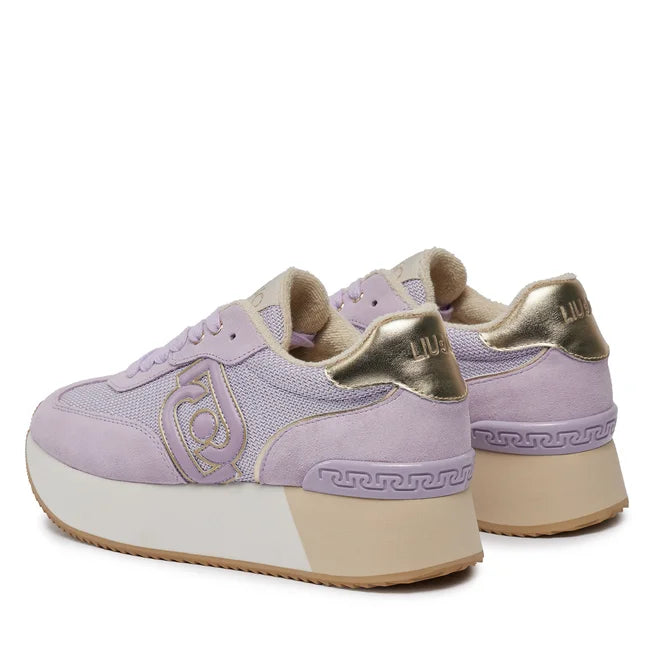 Liu Jo DREAMY 02 - SNEAKER COW SUEDE/MESH/METAL LILLA/LIGHT GOLD