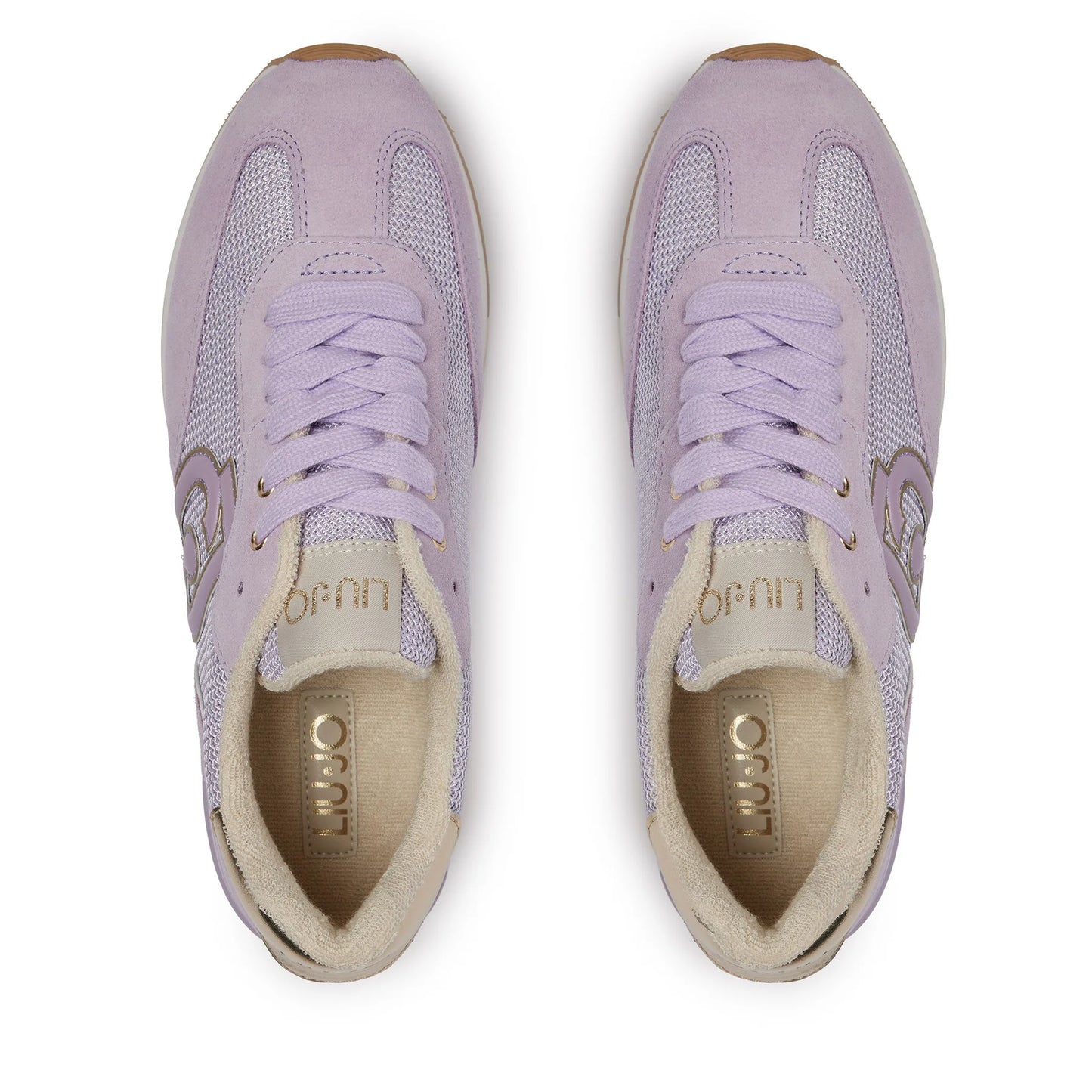 Liu Jo DREAMY 02 - SNEAKER COW SUEDE/MESH/METAL LILLA/LIGHT GOLD