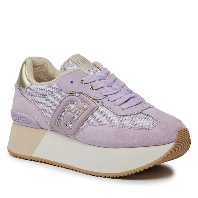 Liu Jo DREAMY 02 - SNEAKER COW SUEDE/MESH/METAL LILLA/LIGHT GOLD