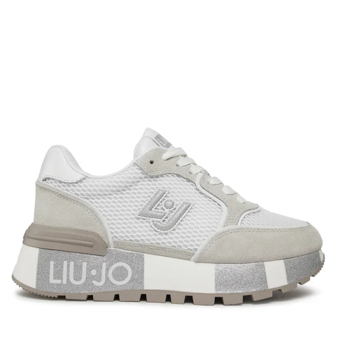 Liu Jo Amazing 25- Sneaker Donna Cow Suede/Net Bianca 01111 BA4005 PX303